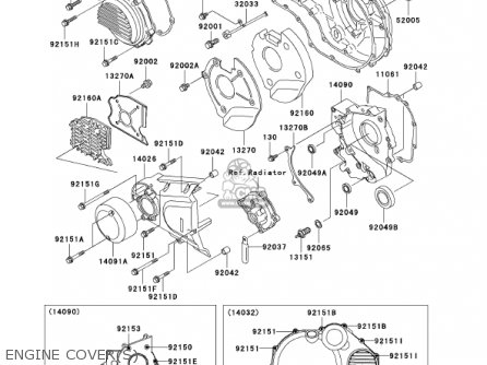 ENGINE COVER(S) - ZR1200A1 ZRX1200R 2001 USA CALIFORNIA CANADA