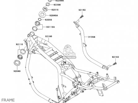 FRAME - ZR1200A1 ZRX1200R 2001 USA CALIFORNIA CANADA