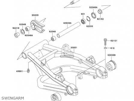 SWINGARM - ZR1200A1 ZRX1200R 2001 USA CALIFORNIA CANADA