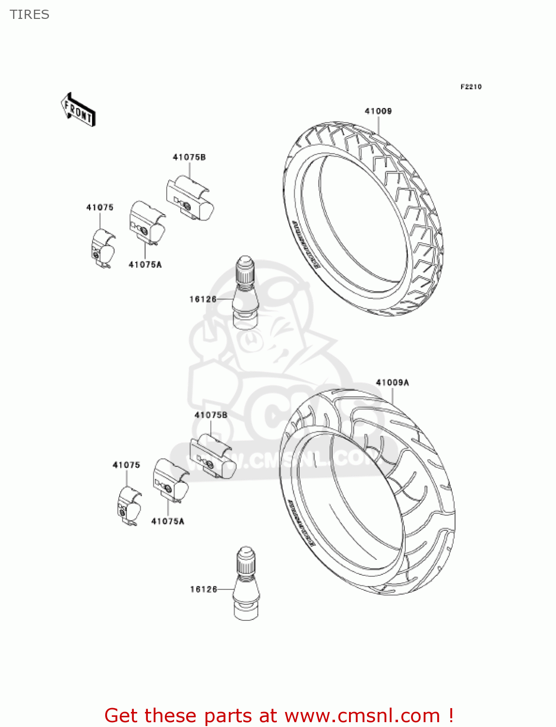 TIRES ZR1200A2 ZRX1200R 2002 USA CALIFORNIA CANADA