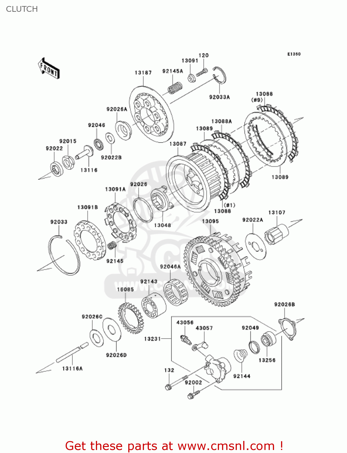 CLUTCH ZR1200A2 ZRX1200R 2002 USA CALIFORNIA CANADA