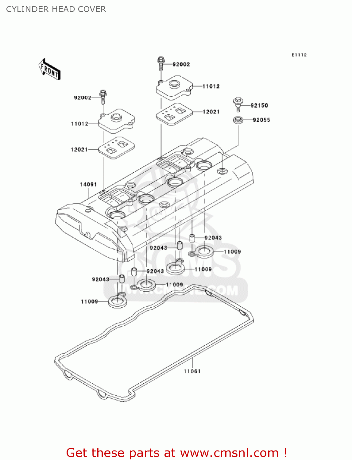 CYLINDER HEAD COVER ZR1200A2 ZRX1200R 2002 USA CALIFORNIA CANADA