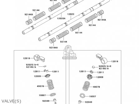 VALVE(S) - ZR1200A2 ZRX1200R 2002 USA CALIFORNIA CANADA
