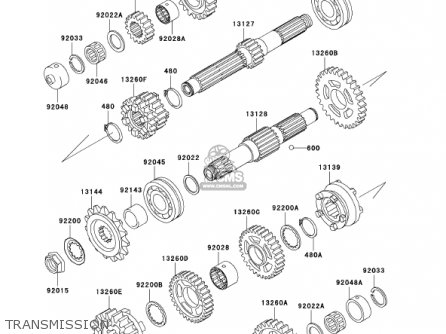 TRANSMISSION - ZR1200A2 ZRX1200R 2002 USA CALIFORNIA CANADA