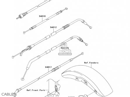 CABLES - ZR1200A2 ZRX1200R 2002 USA CALIFORNIA CANADA