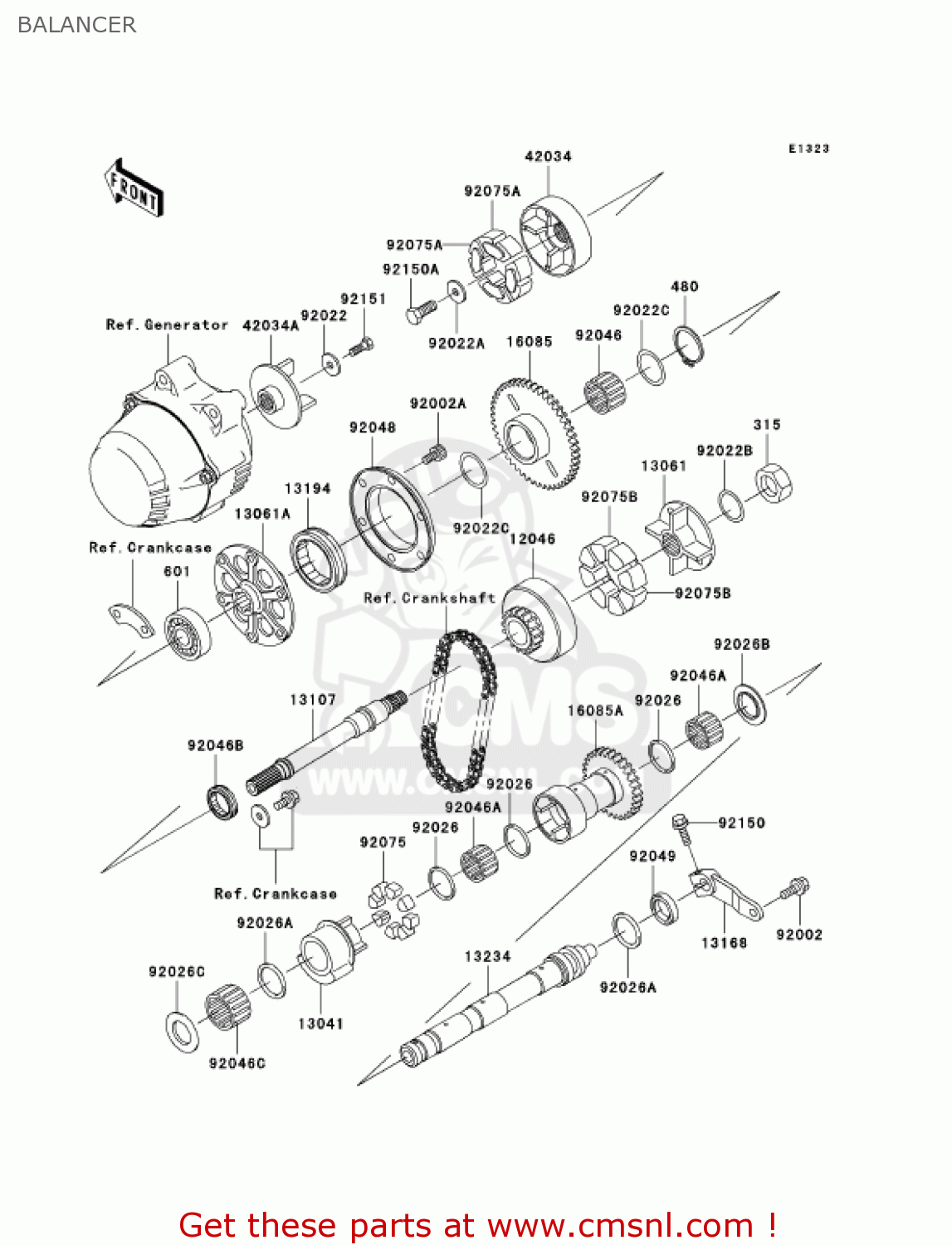 BALANCER ZR1200A3 ZRX1200R 2003 USA CALIFORNIA CANADA