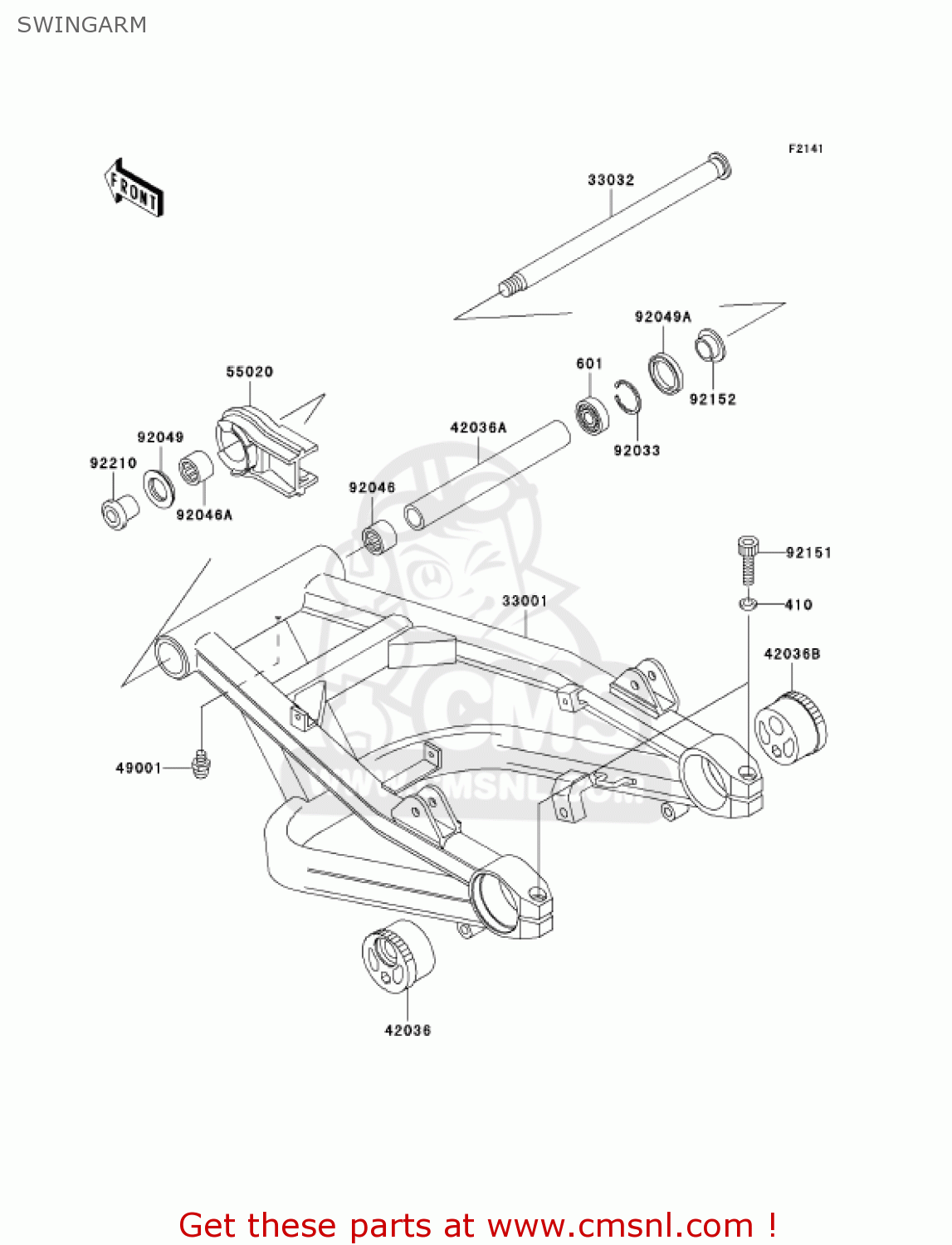 SWINGARM ZR1200A3 ZRX1200R 2003 USA CALIFORNIA CANADA