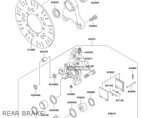 REAR BRAKE - ZR1200A3 ZRX1200R 2003 USA CALIFORNIA CANADA