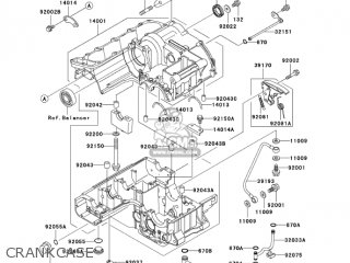 CRANKCASE - ZR1200A3 ZRX1200R 2003 USA CALIFORNIA CANADA