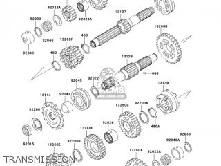 TRANSMISSION - ZR1200A3 ZRX1200R 2003 USA CALIFORNIA CANADA