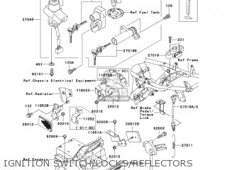 IGNITION SWITCH/LOCKS/REFLECTORS - ZR1200A3 ZRX1200R 2003 USA CALIFORNIA CANADA