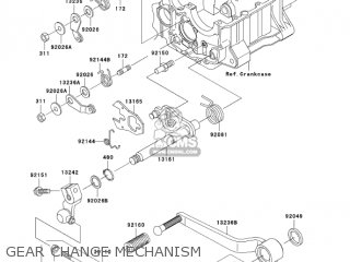 GEAR CHANGE MECHANISM - ZR1200A3 ZRX1200R 2003 USA CALIFORNIA CANADA