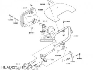HEADLIGHT(S) - ZR1200A3 ZRX1200R 2003 USA CALIFORNIA CANADA