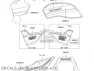 DECALS (BLUE)(ZR1200-A3) - ZR1200A3 ZRX1200R 2003 USA CALIFORNIA CANADA