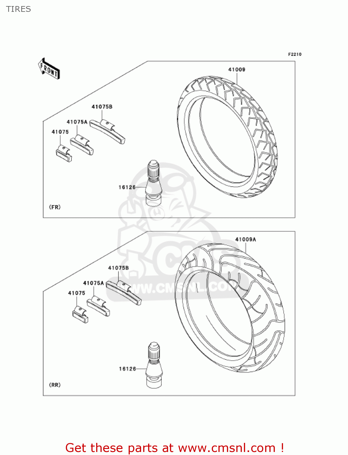 TIRES ZR1200A4 ZRX1200R 2004 USA CALIFORNIA CANADA