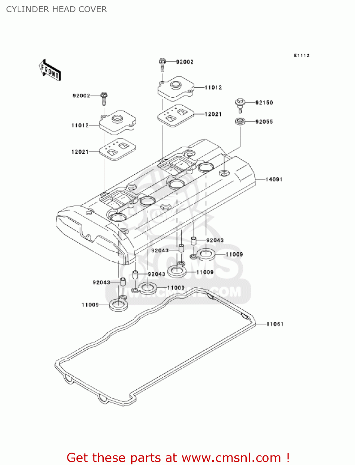 CYLINDER HEAD COVER ZR1200A4 ZRX1200R 2004 USA CALIFORNIA CANADA