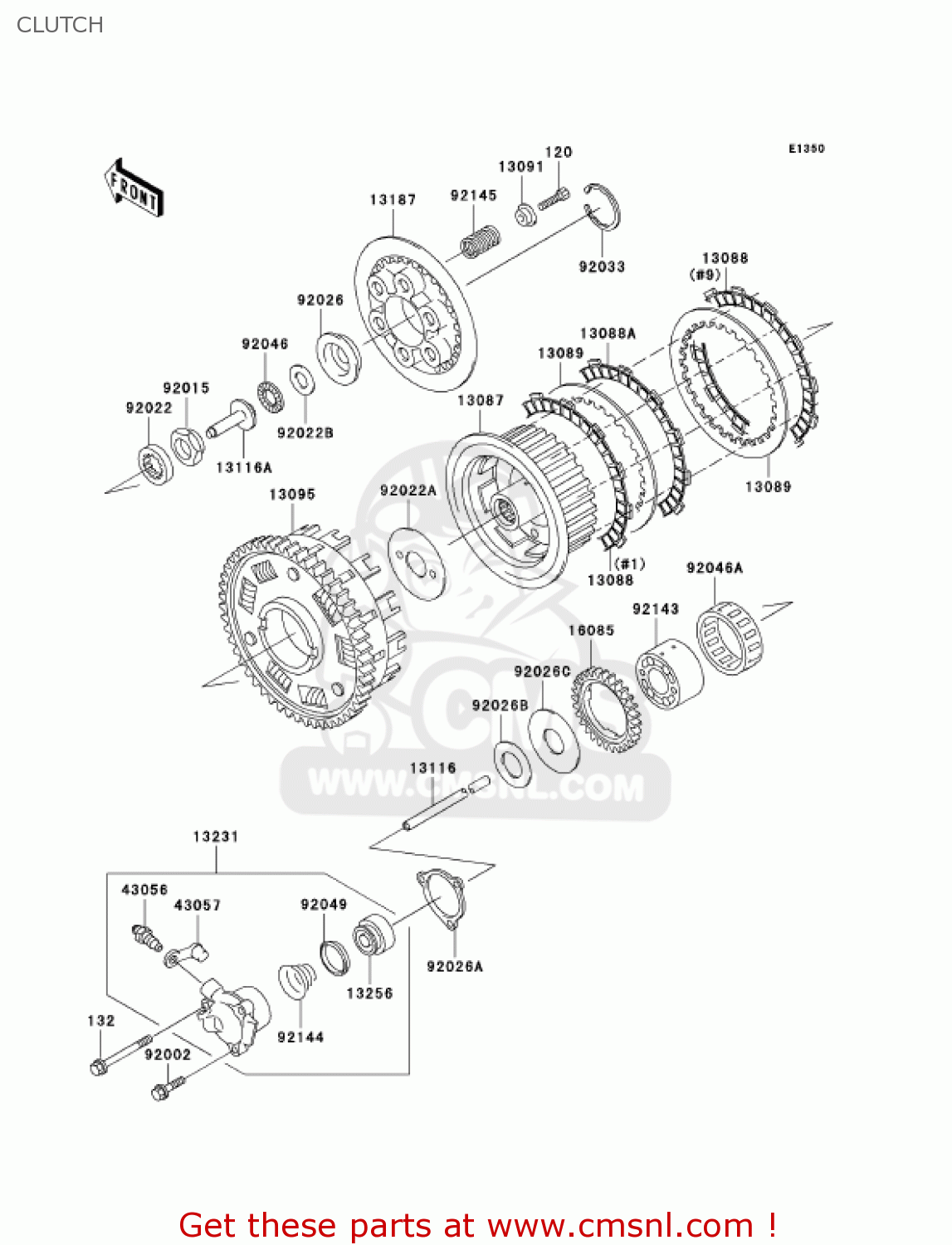 CLUTCH ZR1200A4 ZRX1200R 2004 USA CALIFORNIA CANADA