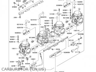 CARBURETOR (CN,US) - ZR1200A4 ZRX1200R 2004 USA CALIFORNIA CANADA