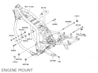 ENGINE MOUNT - ZR1200A4 ZRX1200R 2004 USA CALIFORNIA CANADA