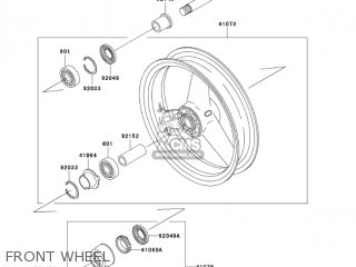 FRONT WHEEL - ZR1200A4 ZRX1200R 2004 USA CALIFORNIA CANADA