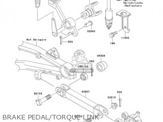 BRAKE PEDAL/TORQUE LINK - ZR1200A4 ZRX1200R 2004 USA CALIFORNIA CANADA