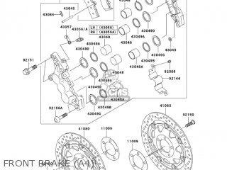 FRONT BRAKE (A4) - ZR1200A4 ZRX1200R 2004 USA CALIFORNIA CANADA