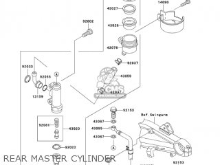 REAR MASTER CYLINDER - ZR1200A4 ZRX1200R 2004 USA CALIFORNIA CANADA