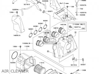 AIR CLEANER - ZR1200A4 ZRX1200R 2004 USA CALIFORNIA CANADA