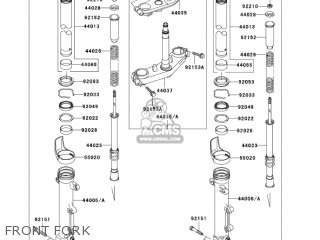 FRONT FORK - ZR1200A4 ZRX1200R 2004 USA CALIFORNIA CANADA