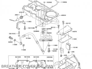 BREATHER COVER/OIL PAN - ZR1200A4 ZRX1200R 2004 USA CALIFORNIA CANADA