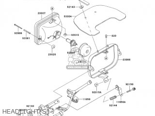 HEADLIGHT(S) - ZR1200A4 ZRX1200R 2004 USA CALIFORNIA CANADA