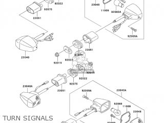 TURN SIGNALS - ZR1200A4 ZRX1200R 2004 USA CALIFORNIA CANADA