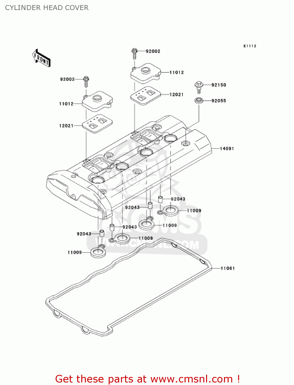 CYLINDER HEAD COVER ZR1200A5 ZRX1200R 2005 USA CALIFORNIA CANADA