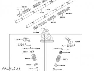 VALVE(S) - ZR1200A5 ZRX1200R 2005 USA CALIFORNIA CANADA