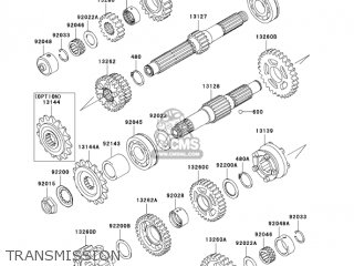 TRANSMISSION - ZR1200A5 ZRX1200R 2005 USA CALIFORNIA CANADA