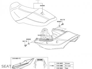 SEAT - ZR1200A5 ZRX1200R 2005 USA CALIFORNIA CANADA