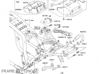FRAME FITTINGS - ZR1200A5 ZRX1200R 2005 USA CALIFORNIA CANADA