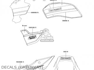 DECALS (GREEN)(A5) - ZR1200A5 ZRX1200R 2005 USA CALIFORNIA CANADA