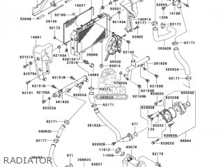 RADIATOR - ZR1200A5 ZRX1200R 2005 USA CALIFORNIA CANADA