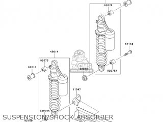 SUSPENSION/SHOCK ABSORBER - ZR1200A5 ZRX1200R 2005 USA CALIFORNIA CANADA