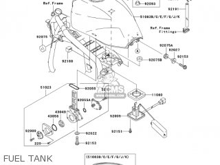 FUEL TANK - ZR1200A5 ZRX1200R 2005 USA CALIFORNIA CANADA