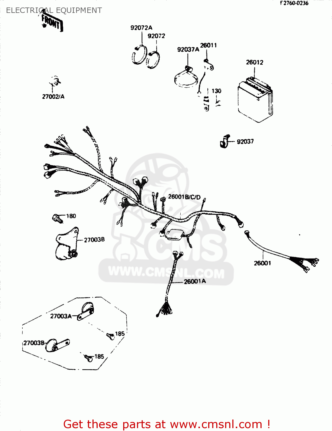 ELECTRICAL EQUIPMENT ZR400B1 1984 EUROPE UK FR IT WG