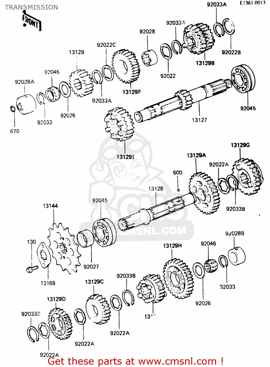 TRANSMISSION ZR400B1 1984 EUROPE UK FR IT WG