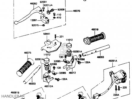 HANDLEBAR - ZR400B1 1984 EUROPE UK FR IT WG