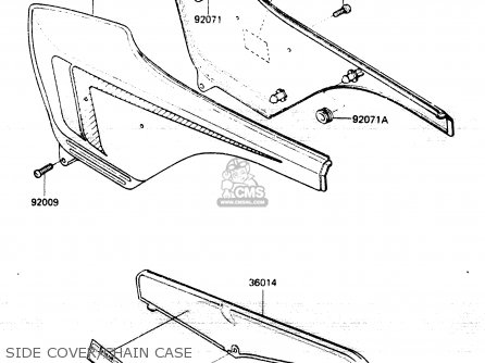 SIDE COVER/CHAIN CASE - ZR400B1 1984 EUROPE UK FR IT WG