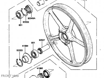 FRONT HUB - ZR400B1 1984 EUROPE UK FR IT WG
