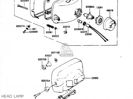 HEAD LAMP - ZR400B1 1984 EUROPE UK FR IT WG