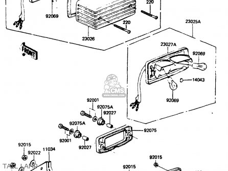 TAIL LAMP - ZR400B1 1984 EUROPE UK FR IT WG