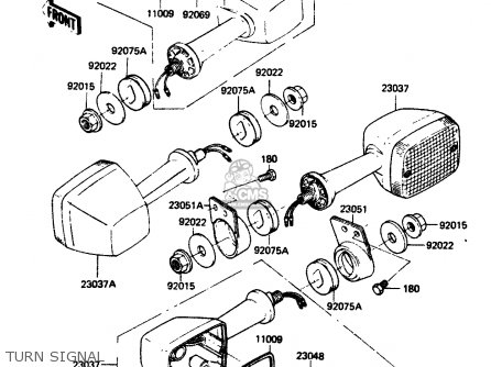 TURN SIGNAL - ZR400B1 1984 EUROPE UK FR IT WG