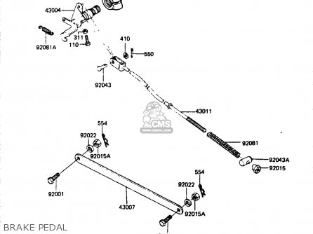BRAKE PEDAL - ZR400B1 1984 EUROPE UK FR IT WG